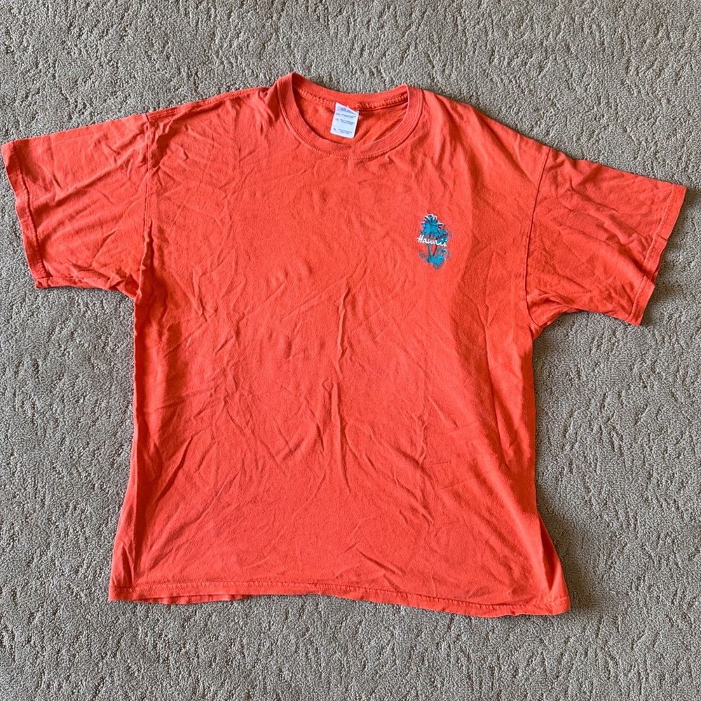 Men's Orange Vintage Graphic T-Shirt
